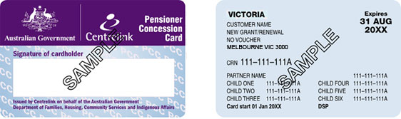 Approved pensioner concession cards  State Revenue Office